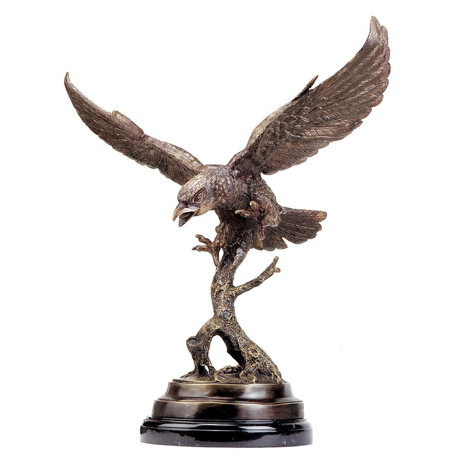 Eagle in Flight Quality Lost Wax Bronze Statue