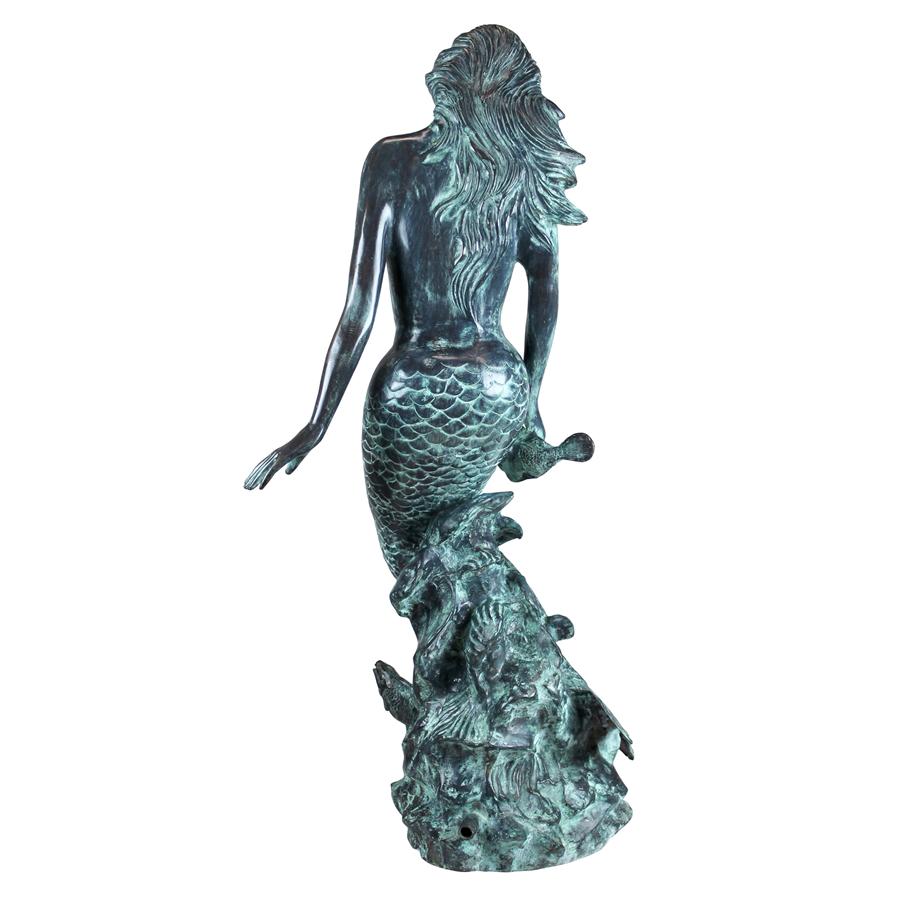 Goddess of the Sea, Mermaid of the Isles Spitting Bronze Garden Statue