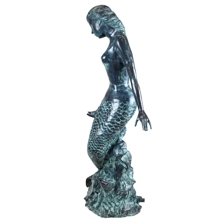 Goddess of the Sea, Mermaid of the Isles Spitting Bronze Garden Statue