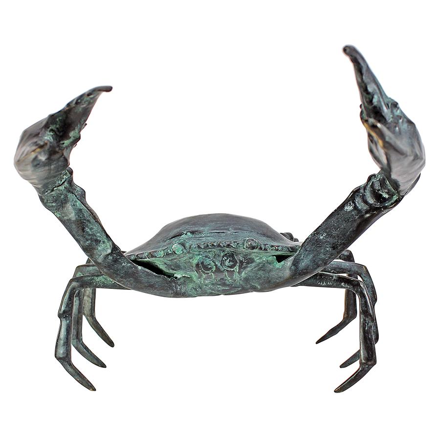 Crab Cast Bronze Garden Statue: Large