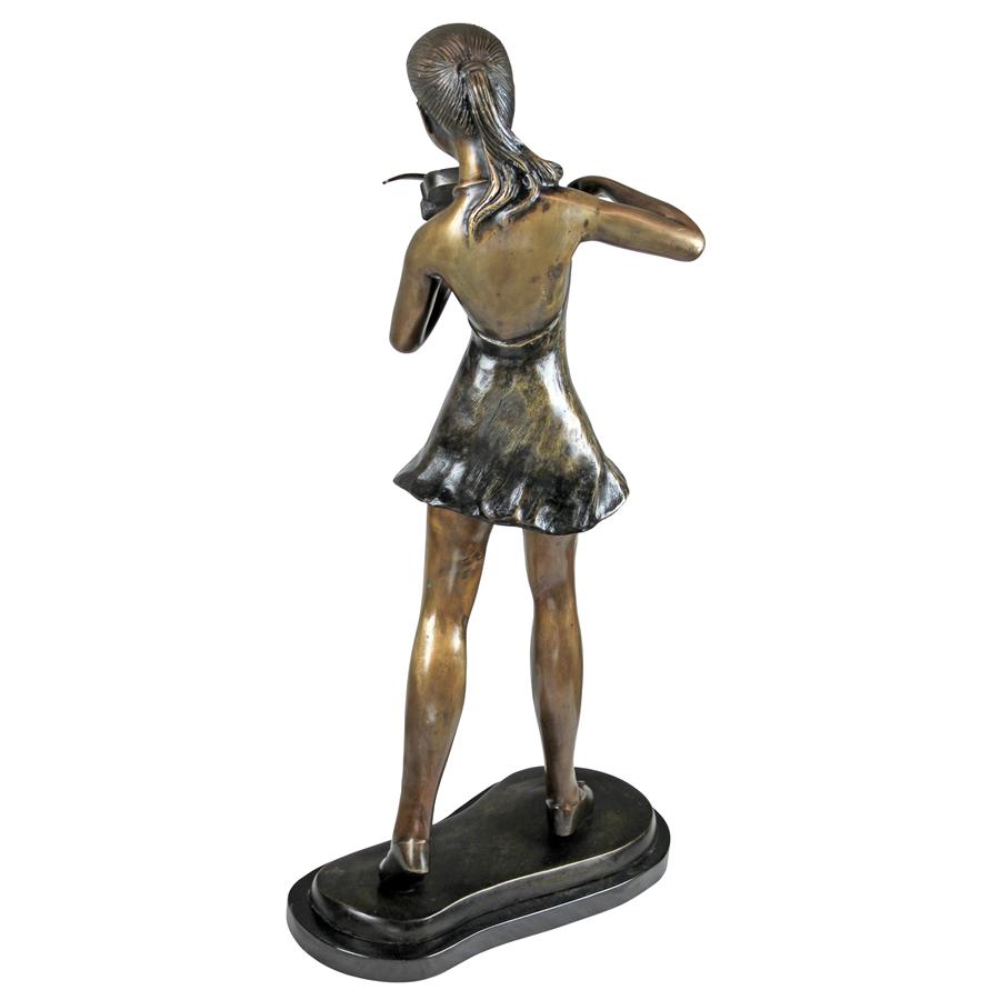 The Young Violinist Cast Bronze Garden Statue: Estate