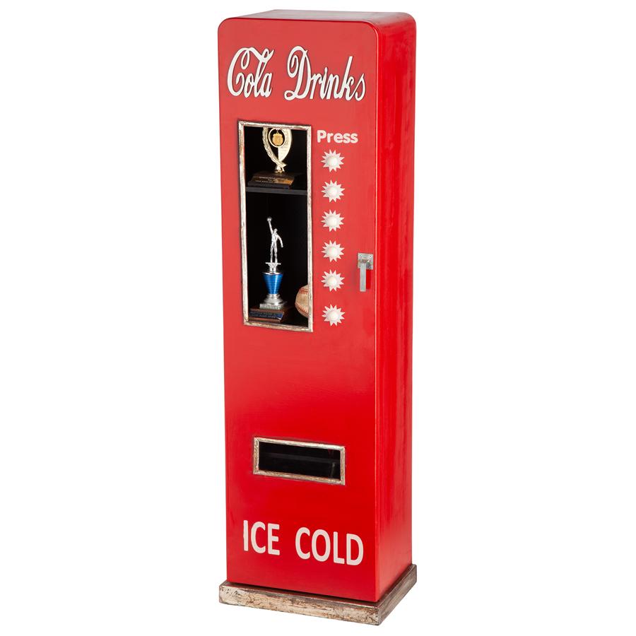 Retro 1950s Cold Drink Soda Pop Machine Cabinet