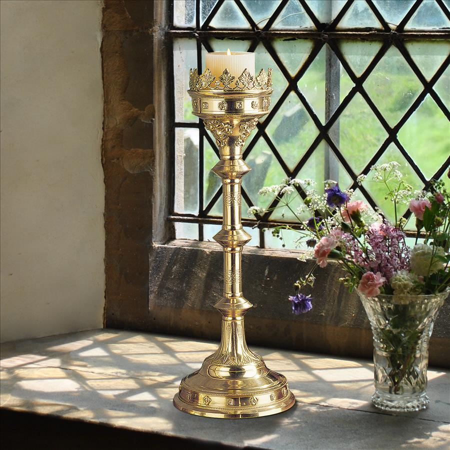 Chartres Cathedral Gothic Candlestick: Grande