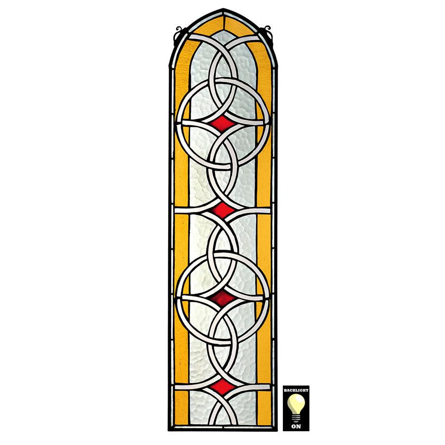 Celtic Knotwork Tiffany-Style Stained Glass Window