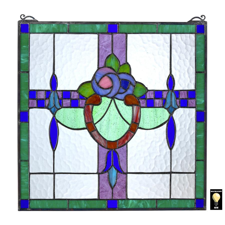 Nightshade Arts and Crafts Tiffany-Style Stained Glass Window