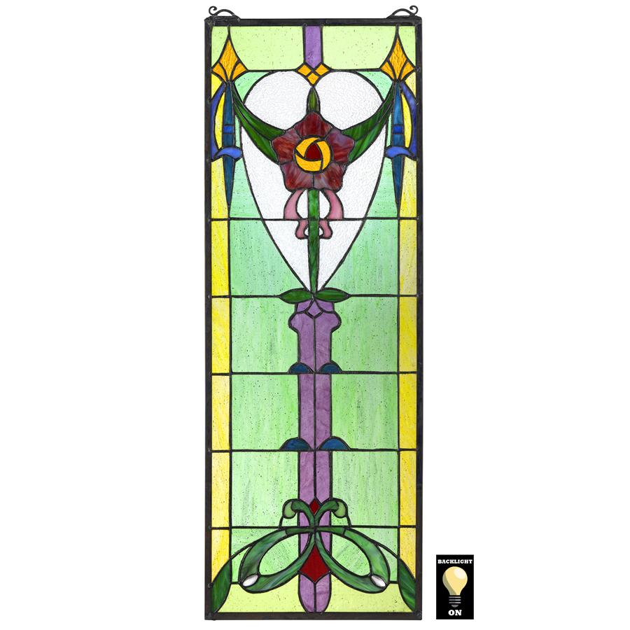 Presentation Rose Tiffany-Style Stained Glass Window