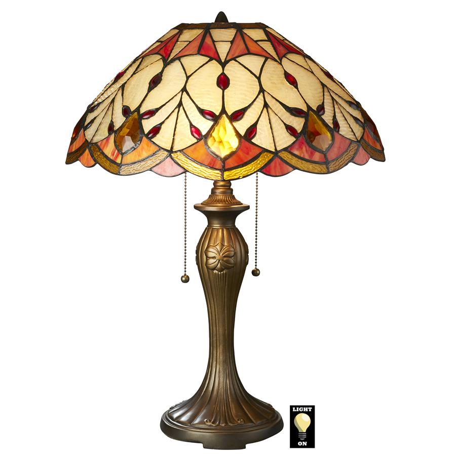 Flowing Buds Tiffany-Style Stained Glass Table Lamp