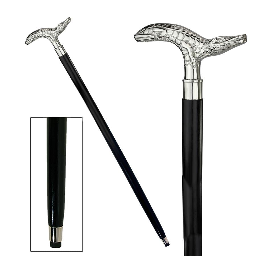 Empress Collection: Gliding Gator Solid Hardwood Walking Stick