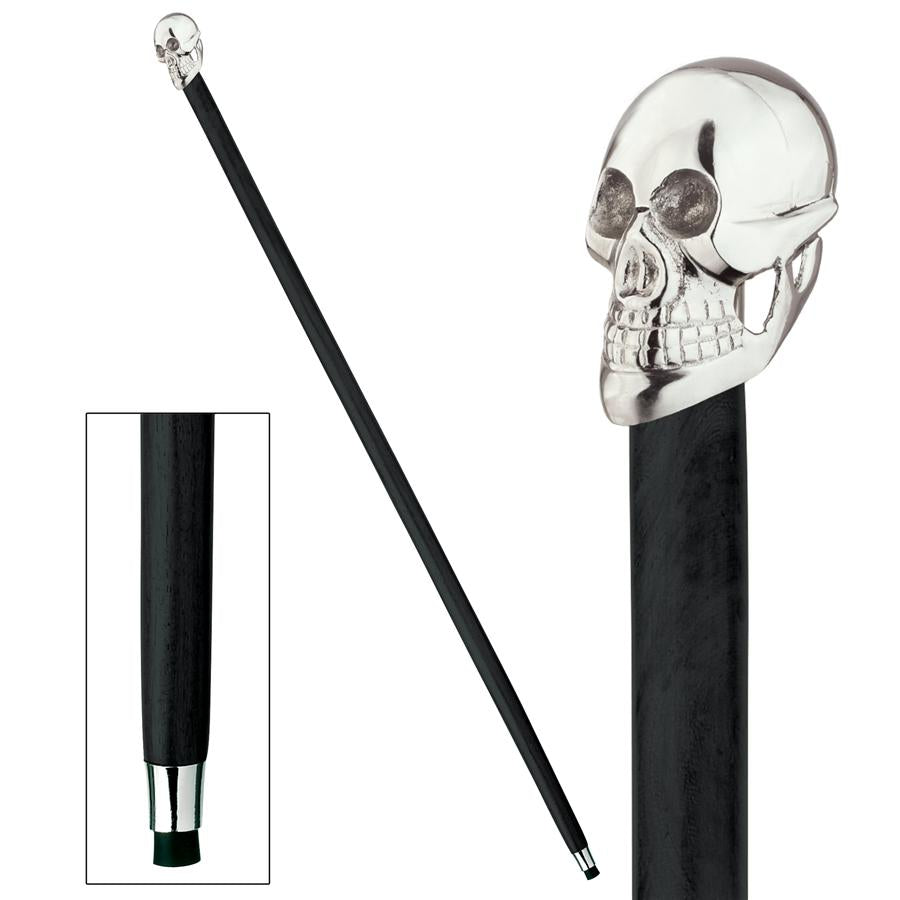 Alas, poor Yorick! Shakespearian Skull Solid Hardwood Walking Stick
