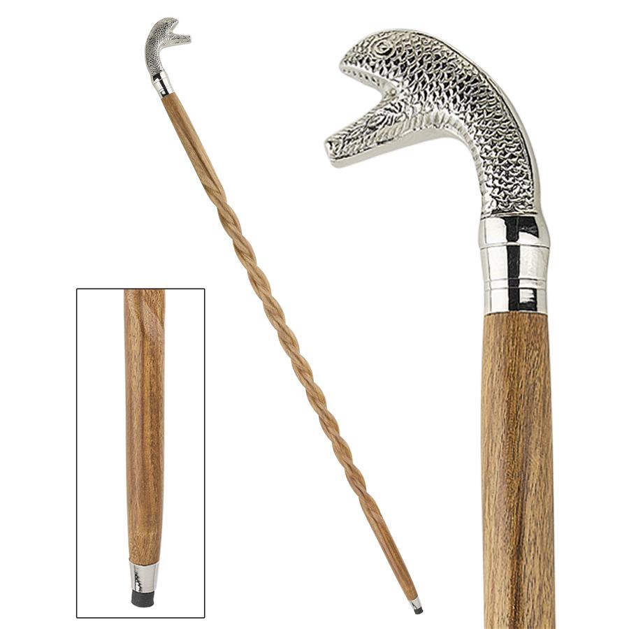 Empress Collection: Slithering Snake Solid Hardwood Walking Stick