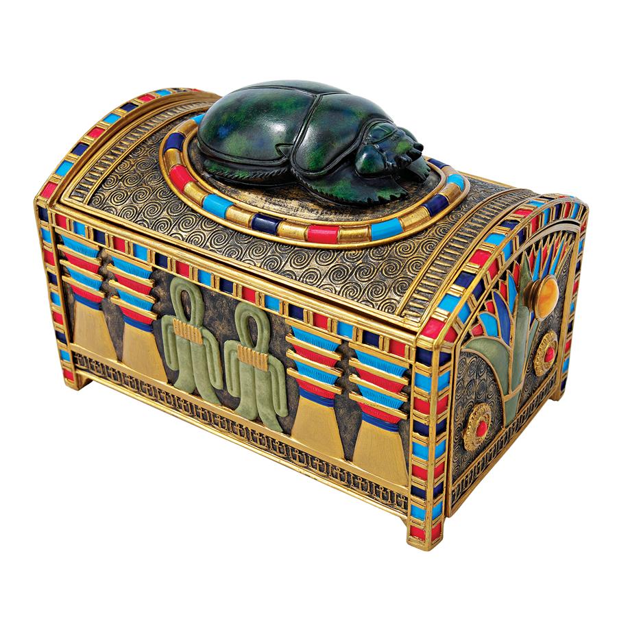 Royal Egyptian Scarab Treasure Box