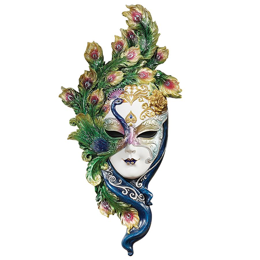 Peacock Mask of Venice Wall Sculpture